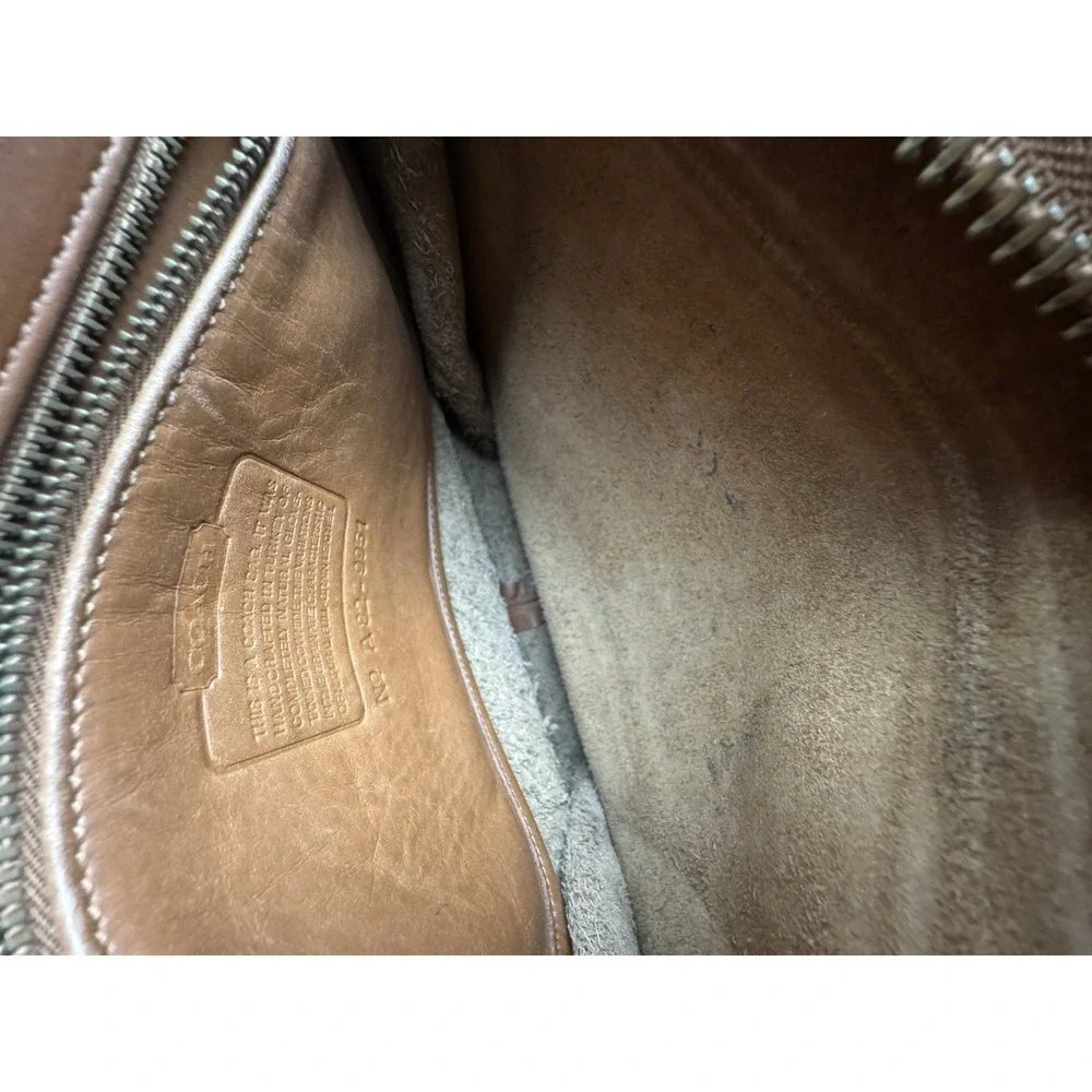 Vintage 90s Coach Patricia's Legacy 9951 Tan Leather Flap Crossbody Saddle Bag